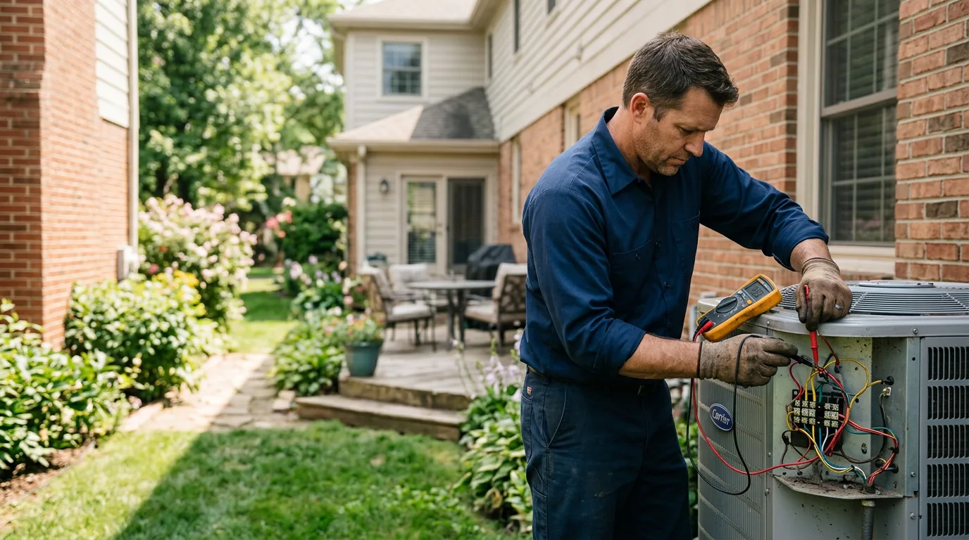 HVAC technician working near Sentinel, OK